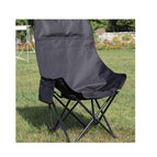 Black High Back Moon Chair