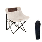 Beige white moon chair