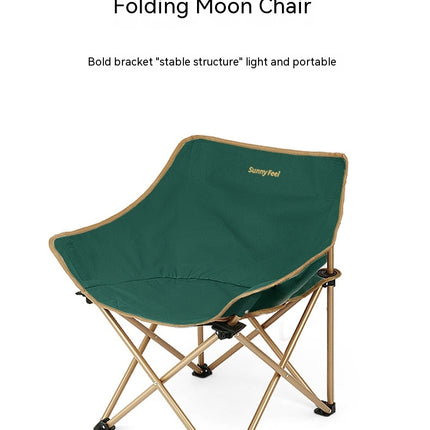 Outdoor Folding Moon Chair Lounge Lawn Chairs Lightweight Portable Camping Folding Chair