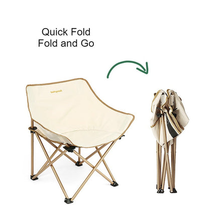 Outdoor Folding Moon Chair Lounge Lawn Chairs Lightweight Portable Camping Folding Chair