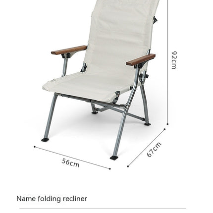 Folding Camping Chair Lawn Chair for Outdoor Aluminum Bracket Chair With Handle