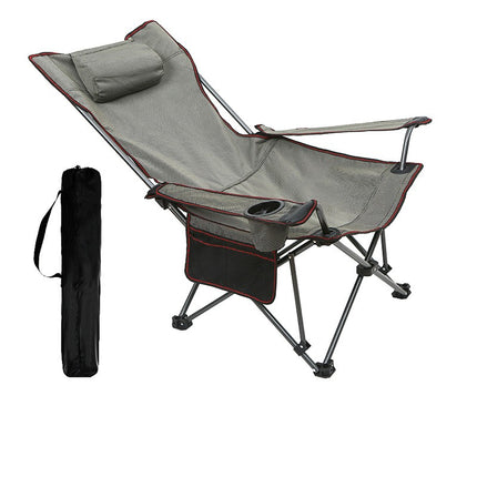 Camping Lounge Chair, Portable Reclining Camping Chair, Folding Mesh Recliner