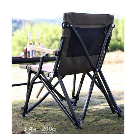 Camping Folding Chair Outdoor Chair With Handle Aluminum Bracket Lightweight Camp Chair