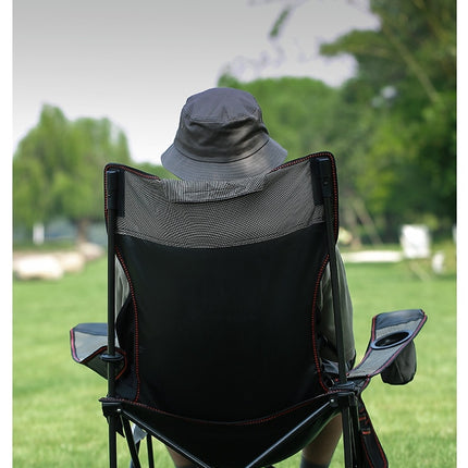 Camping Lounge Chair, Portable Reclining Camping Chair, Folding Mesh Recliner