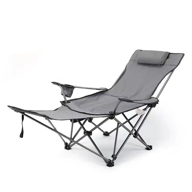 Outdoor Lounge Chair, Portable Reclining Camping Chair, Folding Camping Chair Mesh Recliner