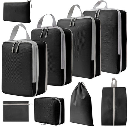 Compression Packing Cubes for Suitcases Set,Mesh Expandable Set Travel Packing Organizers Bags