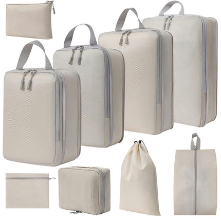 Compression Packing Cubes for Suitcases Set,Mesh Expandable Set Travel Packing Organizers Bags