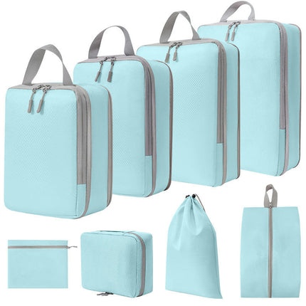 Compression Packing Cubes for Suitcases Set,Mesh Expandable Set Travel Packing Organizers Bags