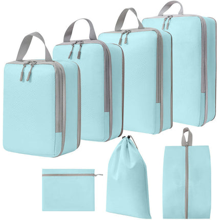 Compression Packing Cubes for Suitcases Set,Mesh Expandable Set Travel Packing Organizers Bags