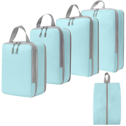 Compression Packing Cubes for Suitcases Set,Mesh Expandable Set Travel Packing Organizers Bags