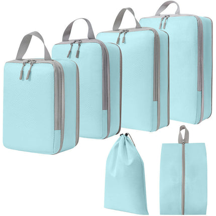 Compression Packing Cubes for Suitcases Set,Mesh Expandable Set Travel Packing Organizers Bags