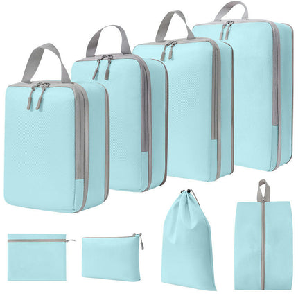 Compression Packing Cubes for Suitcases Set,Mesh Expandable Set Travel Packing Organizers Bags