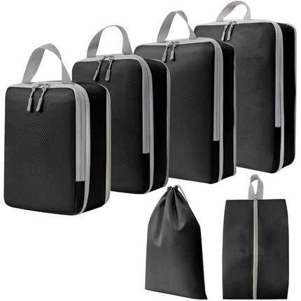 Compression Packing Cubes for Suitcases Set,Mesh Expandable Set Travel Packing Organizers Bags