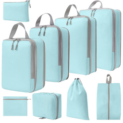 Compression Packing Cubes for Suitcases Set,Mesh Expandable Set Travel Packing Organizers Bags