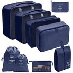 Makeup Pack Nine Piece Set Navy Blue