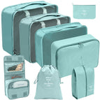 Wash and Rinse Bags Eight Piece Set of Blue Lagoon