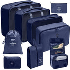 Washing and Rinsing Digital Nine Piece Set Navy Blue