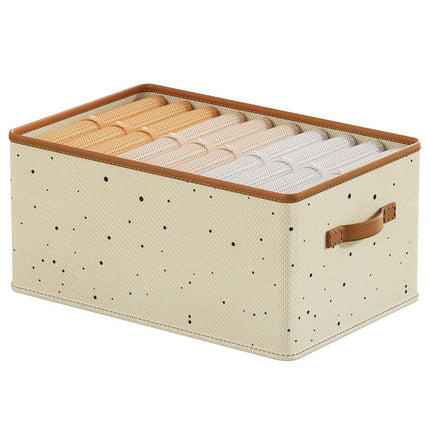 Fabric Storage Box with Handle Stackable Foldable Storage Baskets