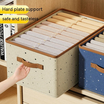 Fabric Storage Box with Handle Stackable Foldable Storage Baskets