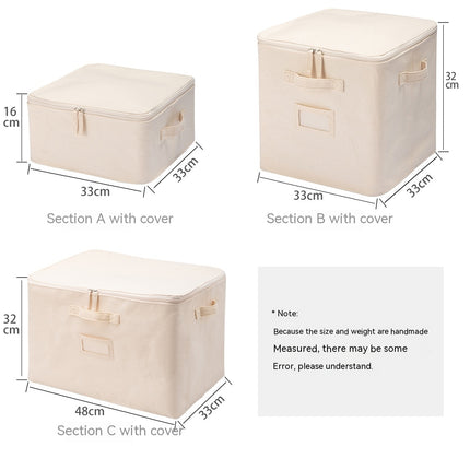 Cotton Storage Box with Handle Foldable Storage Baskets