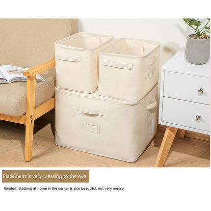 Cotton Storage Box with Handle Foldable Storage Baskets