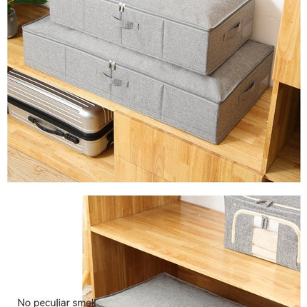 Under Bed Storage Containers with Reinforced Handles, Fabric art Under the Bed Storage Bins