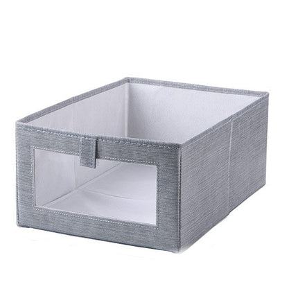 Collapsible Storage Bin with Transparent See-through Window,Fabric Organizer