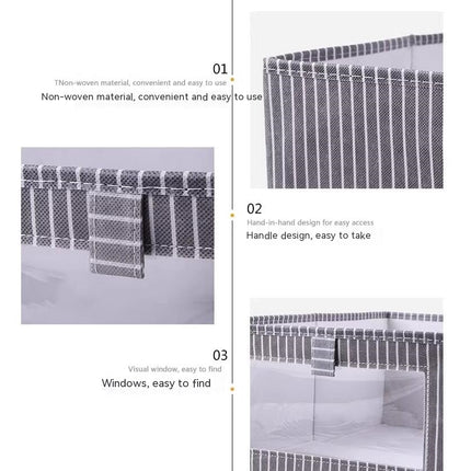 Collapsible Storage Bin with Transparent See-through Window,Fabric Organizer