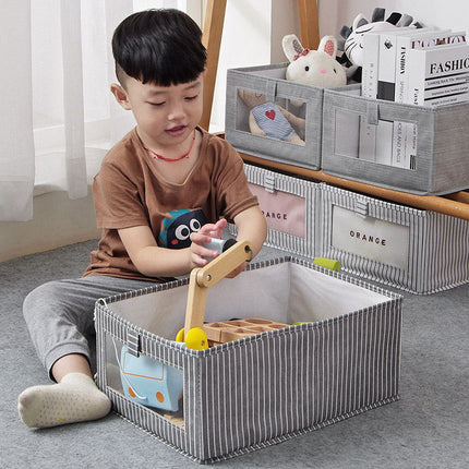 Collapsible Storage Bin with Transparent See-through Window,Fabric Organizer