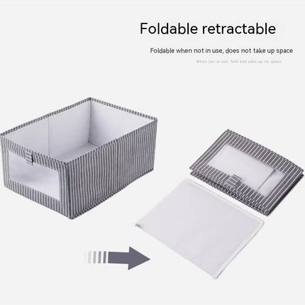 Collapsible Storage Bin with Transparent See-through Window,Fabric Organizer