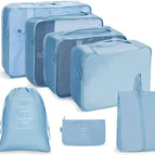 Seven piece set of lake blue