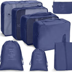 Eight piece set of navy blue