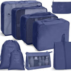 Nine piece set of navy blue