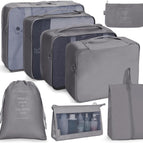 Assemble the eight piece set in gray