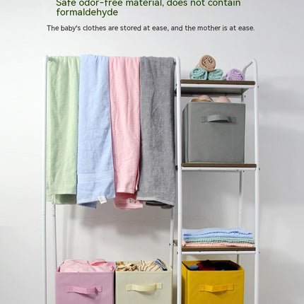 Cubic Collapsible Closet Storage Organizer -Nonwoven Storage Bin for Clothes and More