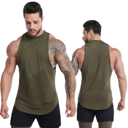 Men's Workout Tank Top Fitness Exercise Sleeveless Top Gym Training Bodybuilding Tank Top