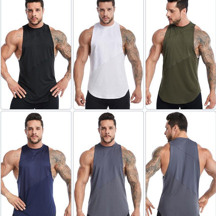 Men's Workout Tank Top Fitness Exercise Sleeveless Top Gym Training Bodybuilding Tank Top