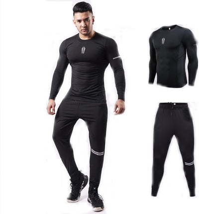 Men's Thermal Compression Underwear Set 3 Piece Suitable for Fitness Skiing Running Hiking Traveling