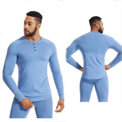 Men's Tights Long Sleeve Quick Dry Running Top Golf T Shirt Breathable Sports Bottom Shirt