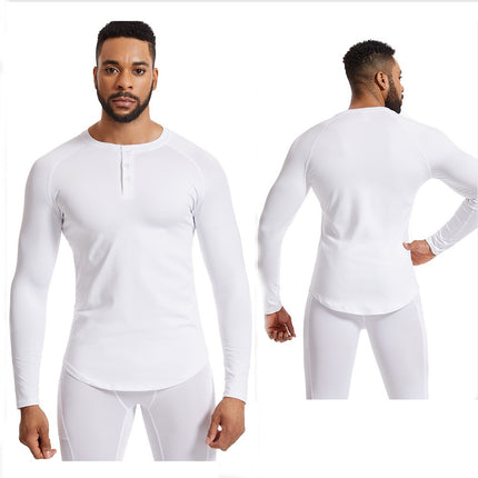 Men's Tights Long Sleeve Quick Dry Running Top Golf T Shirt Breathable Sports Bottom Shirt