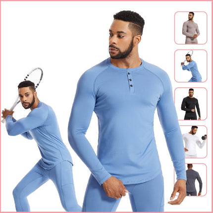 Men's Tights Long Sleeve Quick Dry Running Top Golf T Shirt Breathable Sports Bottom Shirt