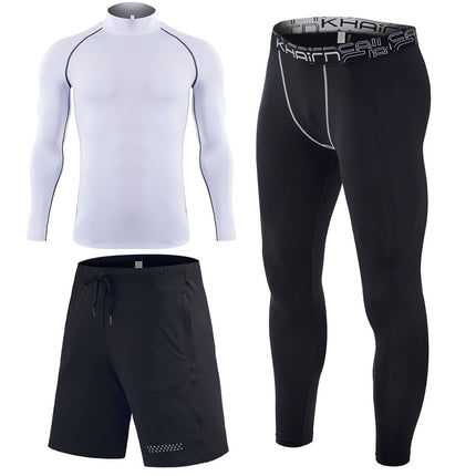 Men's Thermal Underwear 3 Piece Basic Thermal Long Pants Long Sleeve Short Sleeve Hunting Gear Set