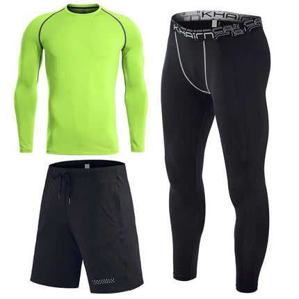 Men's Thermal Underwear 3 Piece Basic Thermal Long Pants Long Sleeve Short Sleeve Hunting Gear Set