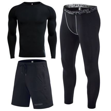 Men's Thermal Underwear 3 Piece Basic Thermal Long Pants Long Sleeve Short Sleeve Hunting Gear Set