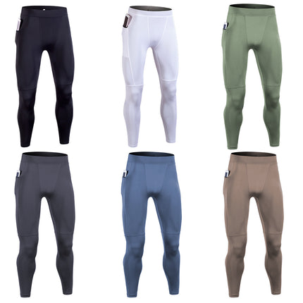 Men's Compression Pants Base Layer Running Tights Men's Athletic Tights with Pockets