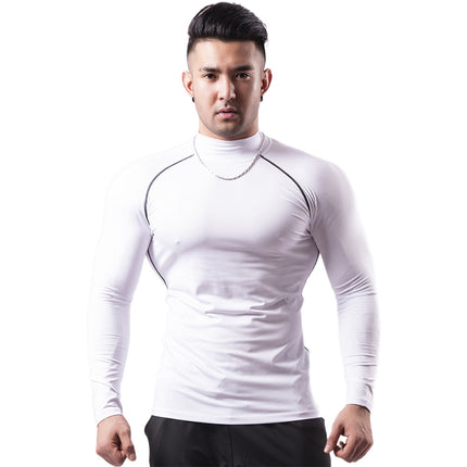 Men Skinny Tight Compression Base Layer Long Sleeve T Shirt Bodybuilding Tops