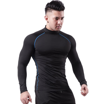 Men Skinny Tight Compression Base Layer Long Sleeve T Shirt Bodybuilding Tops