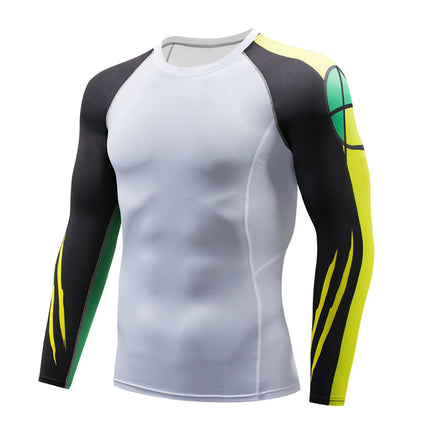 Men's Sports Compression Long Sleeve Fitted Sports Fitness Shirt Outdoor Running Gym Shirt 1