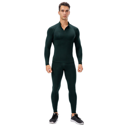 Men's Thermal Underwear Set - Long Sleeve Skinny Training Long Pants Two Piece Set