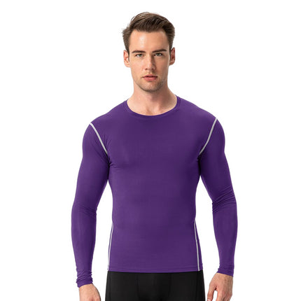 Men's Tight Training Athletic Running Long Sleeve Sweat Wicking Quick Drying Shirt